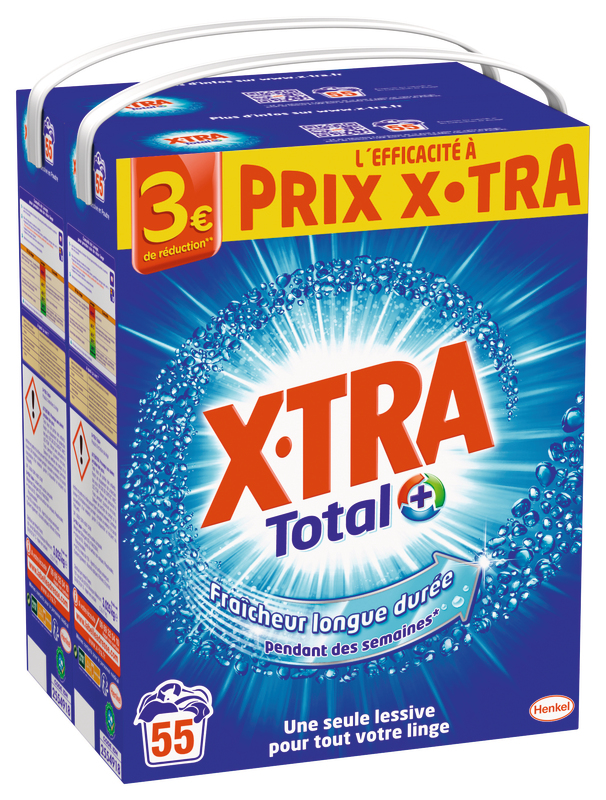 Xtra X TRA LESSIVE LIQUIDE TOTAL 3+1, 2,115L 