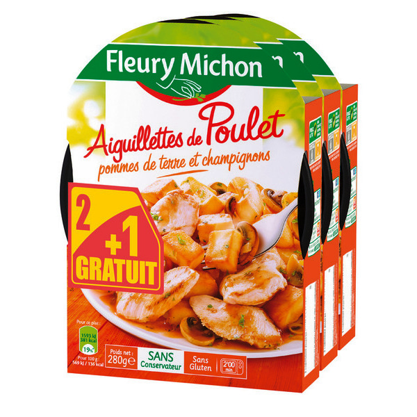 Promo Fleury michon plat cuisiné individuel offre économique chez Carrefour