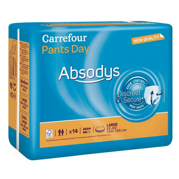 Lingettes Absodys hygiène adulte CARREFOUR SOFT : le paquet de 66 à Prix  Carrefour