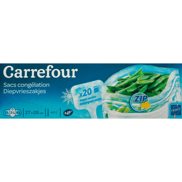 Carrefour Sacs Congélation 1L 50 Sacs