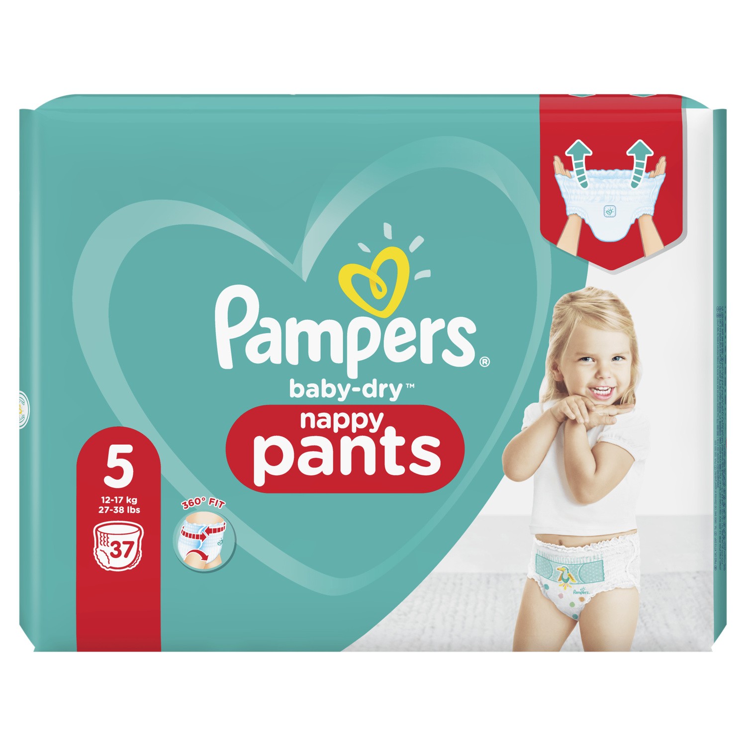 Couches-culottes PAMPERS Baby-Dry Pants Taille 5 - 38 couches-culottes