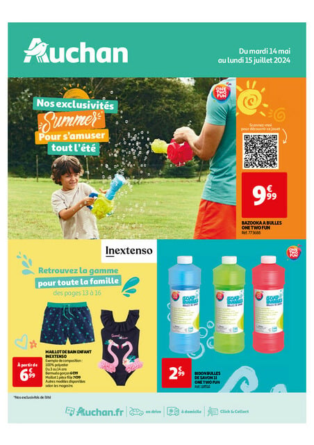 Auchan Nos exclusivités Summer pour s'amuser tout l'été 