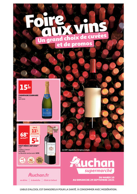 Auchan Foire au vins : Un grand choix de cuvées 