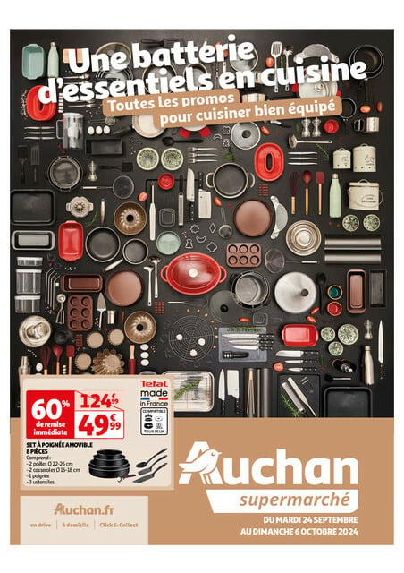 Auchan Une batterie d'essentiels en cuisine 