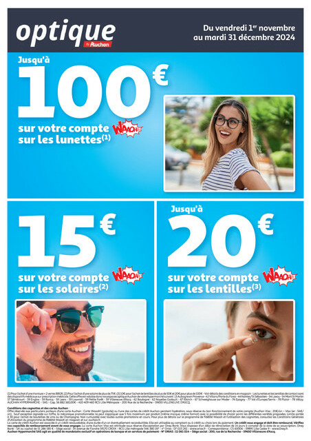 Auchan Découvrez les dernières offres optiques de l'année !