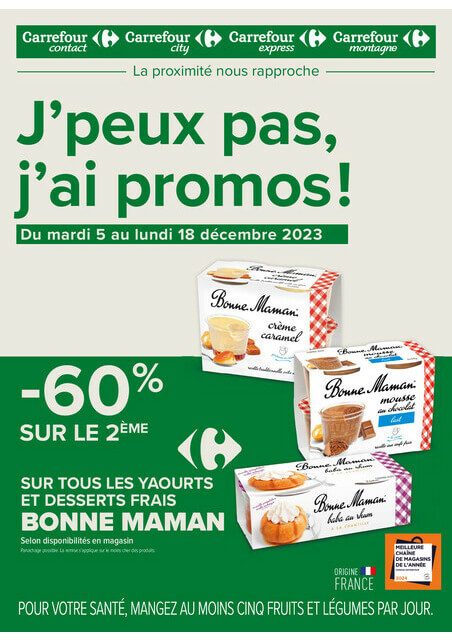 Carrefour Express J'peux pas, j'ai promos du 5 au 18 décembre