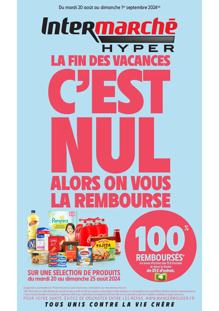 Intermarché 100 % remboursé en bons d’achat sur une sélection de produits