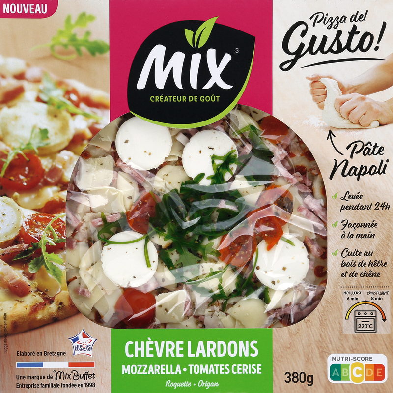 3700009267820 mix PIZZA DEL GUSTO CHÈVRE LARDONS mix