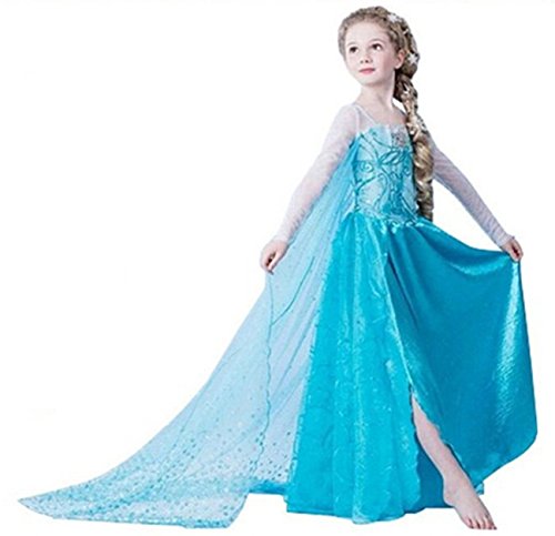 Ninimour Deguisement Reine Des Neiges Costume Robe Princesse Petite Fille